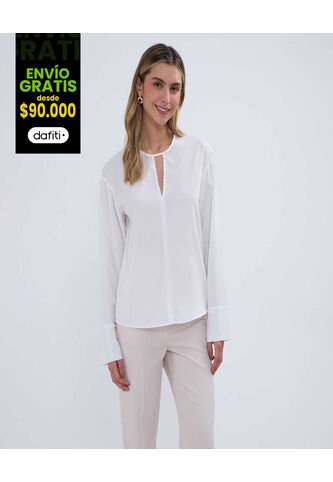 Blusa Para Mujer Manga Larga Color Crudo Marca Ostu #40121058 Ostu