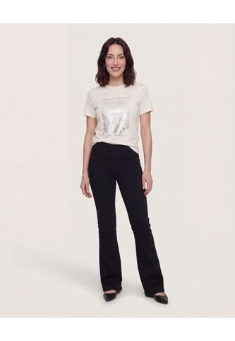 Camiseta  Para Mujer Manga Corta Cuello Redondo Color Blanco Marca Ostu #40092731 Ostu