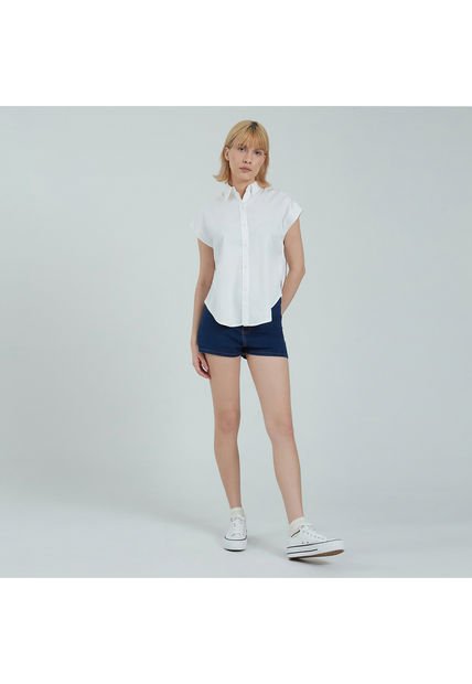 Camisa Para Mujer Manga Corta Color Blanco Marca Ostu #40010148