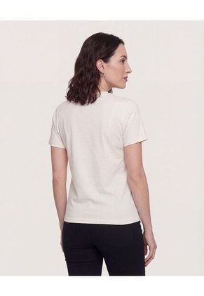 Camiseta  Para Mujer Manga Corta Cuello Redondo Color Blanco Marca Ostu #40092731
