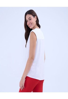 Blusa Para Mujer Manga Sisa Color Blanco Marca Ostu #40121065