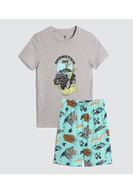 Pijama Para Niño M/C P/C Color Gris  Marca Ostu #80040080