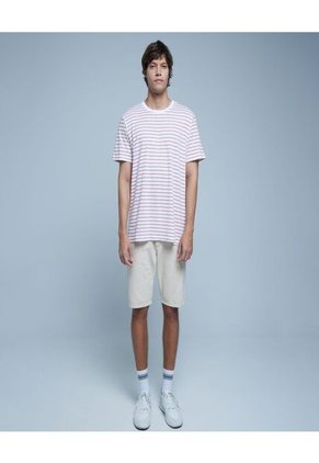 Camiseta Para Hombre Manga Corta Color Rosado Marca Ostu #60091226