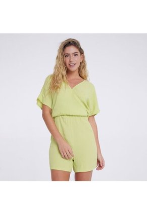 Enterizo Para Mujer Manga Corta Color Verde  Marca Ostu #40320053