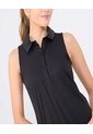 Polo Para Mujer Manga Sisa Color Negro Marca Ostu #40110165 de Ostu