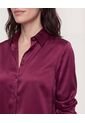 Camisa  Para Mujer Manga Larga Color Vino Marca Ostu #40010379 de Ostu