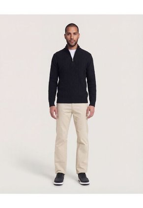 Saco  Para Hombre Cuello Alto O Cuello Tortuga Color Negro Marca Ostu #60330049