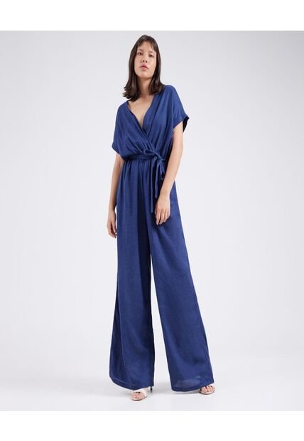 Enterizo Para Mujer Manga Corta Color Azul  Marca Ostu #40320064