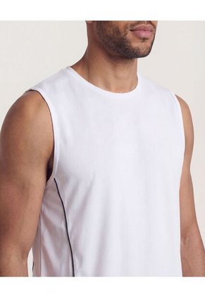 Camiseta Para Hombre Manga Sisa Cuello Redondo Color Blanco Marca Ostu #60091929