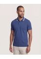 Polo  Para Hombre Cuello Tejido Sin Bolsillo Color Azul Marca Ostu #60110903 de Ostu