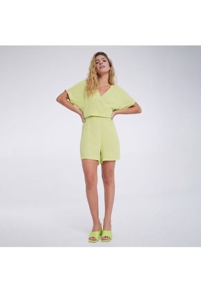 Enterizo Para Mujer Manga Corta Color Verde  Marca Ostu #40320053