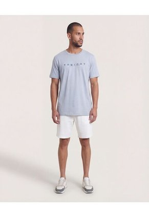 Camiseta  Para Hombre Manga Corta Cuello Redondo Color Gris Marca Ostu #60091949