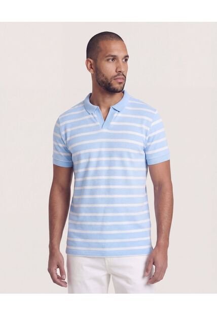 Polo  Para Hombre Cuello Tejido Sin Bolsillo Color Azul Marca Ostu #60110854