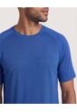 Camiseta  Para Hombre Manga Corta Cuello Redondo Color Azul Marca Ostu #60091937 de Ostu