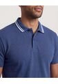 Polo  Para Hombre Cuello Tejido Sin Bolsillo Color Azul Marca Ostu #60110903 de Ostu
