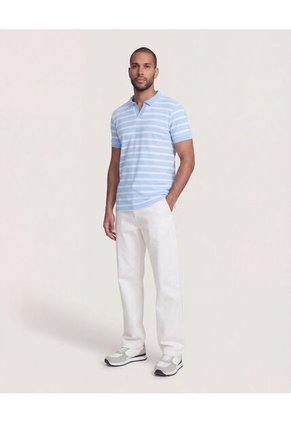 Polo  Para Hombre Cuello Tejido Sin Bolsillo Color Azul Marca Ostu #60110854