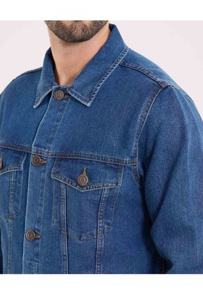 Chaqueta Para Hombre Trucker Color Azul Marca Ostu #60080149