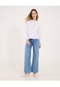 Blusa Para Mujer Manga 3/4 Color Blanco Marca Ostu #40121208 de Ostu