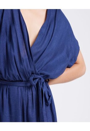 Enterizo Para Mujer Manga Corta Color Azul  Marca Ostu #40320064