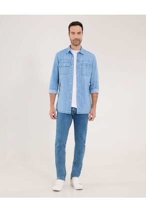 Jean Para Hombre Skinny Color Azul  Marca Ostu #60160303