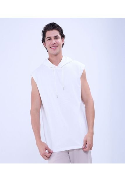 Camiseta Para Hombre Manga Sisa Cuello Redondo Color Crema Marca Ostu #60091390