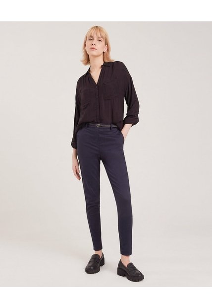 Pantalon Para Mujer Chino Color Azul  Marca Ostu #40070485