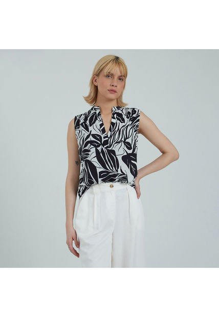 Blusa Para Mujer Manga Sisa Color Negro Marca Ostu #40120889