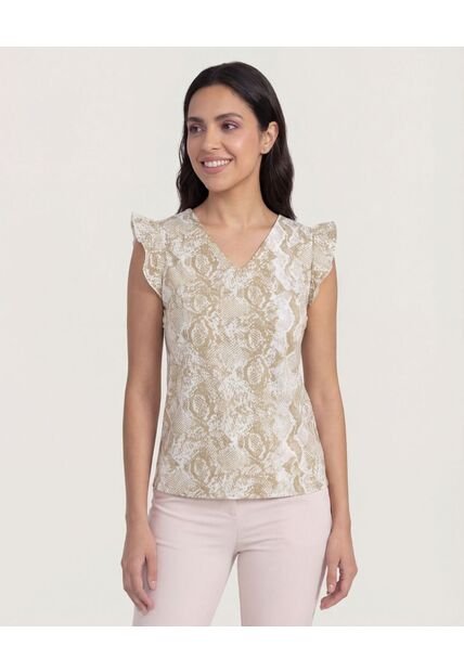 Blusa Para Mujer Manga Corta Color Verde  Marca Ostu #40121038