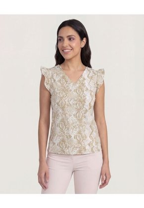 Blusa Para Mujer Manga Corta Color Verde Marca Ostu #40121038