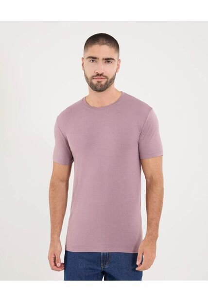 Camiseta Para Hombre Manga Corta Cuello Redondo Color Morado Marca Ostu #60091796