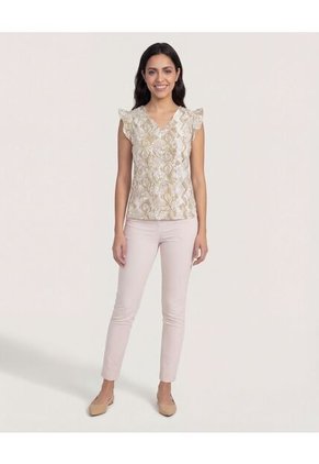 Blusa Para Mujer Manga Corta Color Verde Marca Ostu #40121038