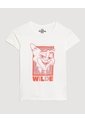 Camiseta  Infantil Niña Manga Corta Cuello Redondo Color Crema Marca Ostu #90090363 de Ostu