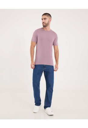 Camiseta Para Hombre Manga Corta Cuello Redondo Color Morado Marca Ostu #60091796