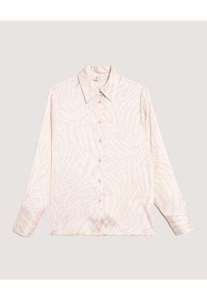 Camisa Para Mujer Manga Larga Color Beige Marca Ostu #40010345