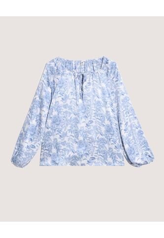 Blusa  Para Mujer Manga Larga Color Azul Marca Ostu #40121246 Ostu