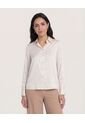 Camisa  Para Mujer Manga Larga Color Beige Marca Ostu #40010345 de Ostu