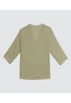 Blusa Para Mujer Manga 3/4 Color Verde  Marca Ostu #40120928