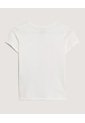 Camiseta  Infantil Niña Manga Corta Cuello Redondo Color Crema Marca Ostu #90090363 de Ostu