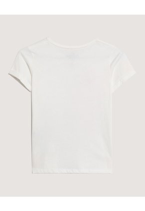 Camiseta Infantil Niña Manga Corta Cuello Redondo Color Crema Marca Ostu #90090363