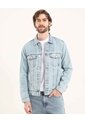 Chaqueta Para Hombre Trucker Color Azul Claro Marca Ostu #60080163 de Ostu