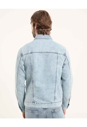 Chaqueta Para Hombre Trucker Color Azul Claro Marca Ostu #60080163