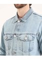 Chaqueta Para Hombre Trucker Color Azul Claro Marca Ostu #60080163 de Ostu