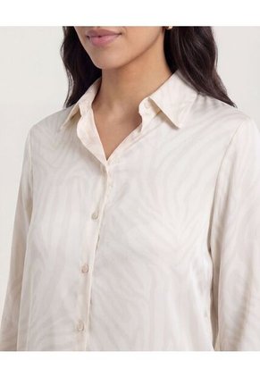 Camisa Para Mujer Manga Larga Color Beige Marca Ostu #40010345