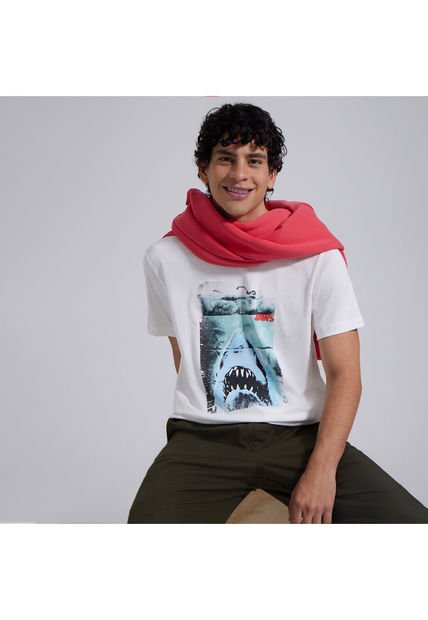 Camiseta Para Hombre Manga Corta Color Blanco Marca Ostu #60091015