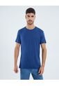 Camiseta Para Hombre Manga Corta Cuello Redondo Color Azul Marca Ostu #60091652 de Ostu
