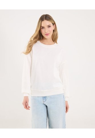 Buzo Para Mujer Cuello Redondo Color Crema Marca Ostu #40060433 Ostu