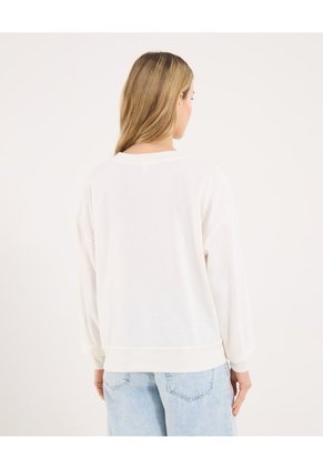 Buzo Para Mujer Cuello Redondo Color Crema Marca Ostu #40060433