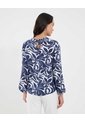 Blusa Para Mujer Manga 3/4 Color Azul Marca Ostu #40121210 de Ostu