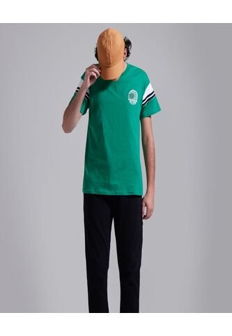 Camiseta Para Hombre Manga Corta Color Verde  Marca Ostu #60090845 Ostu