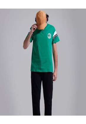 Camiseta Para Hombre Manga Corta Color Verde Marca Ostu #60090845